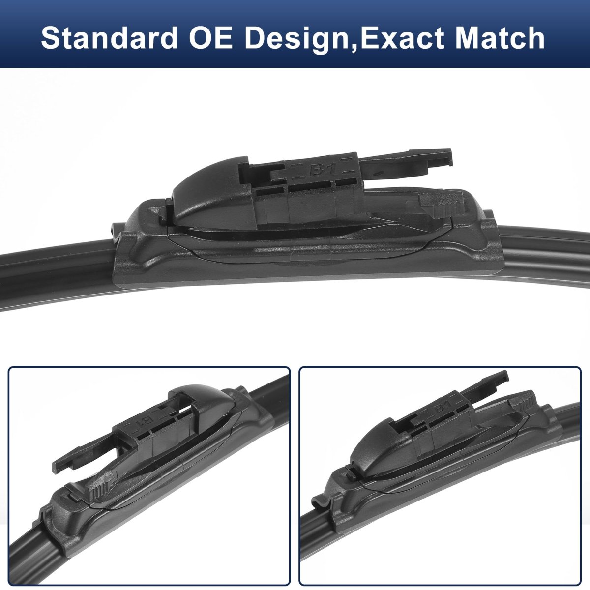1 Pair 22 20 Front Windshield Wiper Blade Ford For Mustang 07-21 Replace Set W Upgraded Stability All Weather Pinch-tab Not J U
