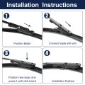 Front Windshield Wiper Blades 22 In And 20 For Ford Mustang 2007 2021 Lincoln Mkz 2013 2020 Pinch Tab All Weather Replacement