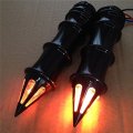 Xkh- Motorcycle Spike Grips With Turn Signals Compatible Shadow Magna Vtx 1300 1800 Vt1300c Black B00y5n0n4g