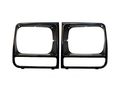 Headlight Door Bezel Set For 1997 2001 Jeep Cherokee Se Sport Raw Black Lh And Rh Front Pair Waterproof Polycarbonate Lens