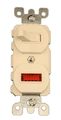 Leviton 5226-t 15 Amp 120 Volt Duplex Style Single-pole Neon Pilot Ac Combination Switch Commercial Grade Light Almond 