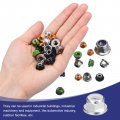 Uxcell M5x0 8mm Flange Nylon Insert Lock Nuts 100pcs Aluminum Alloy Metric Hex Self Locking For Industrial Construction