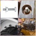 Uxcell M5x0 8mm Flange Nylon Insert Lock Nuts 100pcs Aluminum Alloy Metric Hex Self Locking For Industrial Construction