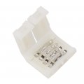 10 Pcs 4 Pin Rgb Led Light Strip Connectors 10mm Wide Gapless Solderless Adapter Clips For Smd 5050 Multicolor Tape Strips 
