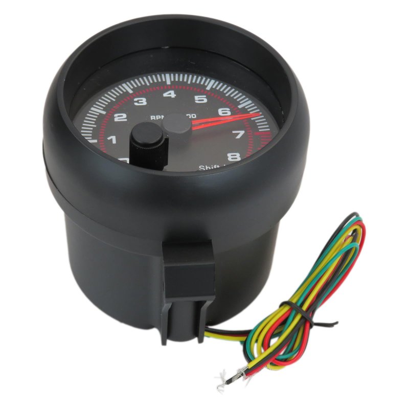 12v 3 75 Universal Car Gauge Tacho Tachometer Counter Red Led Rpm Shift Light 4 6 8 Cyl