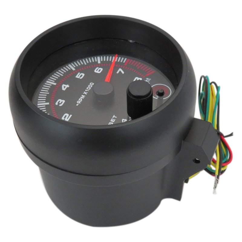 12v 3 75 Universal Car Gauge Tacho Tachometer Counter Red Led Rpm Shift Light 4 6 8 Cyl