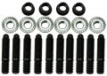 38783 Oil Pan Stud Kit For Big Block Chevy Gen V Vi With Aluminum Pans Contains Bullet Nose Studs And Nuts Clear Zinc Finish 