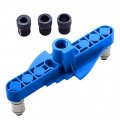 Homsfou 2pcs Punch Locator Dowel Jig Kit Hole Tool Woodworking Jigs Drill Press Adapter For Hand