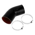 1 Set 80mm 3 15 Id 102mm 4 02 Length 45a Black Red Car Silicone Hose With Clamps Coolant Universal 
