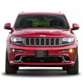 Ipick Image Compatible With Jeep Grand Cherokee 3d Logo Red Edge On Black Carbon Fiber Patten Stainless Steel License Plate