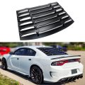 2-piece Style Unpainted Matte Black Rear Glass Window Windshield Louver Cover Compatible With 2011-2022 Dodge Charger R T Srt