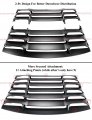 2-piece Style Unpainted Matte Black Rear Glass Window Windshield Louver Cover Compatible With 2011-2022 Dodge Charger R T Srt