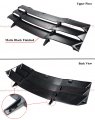 2-piece Style Unpainted Matte Black Rear Glass Window Windshield Louver Cover Compatible With 2011-2022 Dodge Charger R T Srt