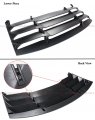2-piece Style Unpainted Matte Black Rear Glass Window Windshield Louver Cover Compatible With 2011-2022 Dodge Charger R T Srt
