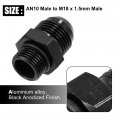 X Autohaux 2pcs Black 10an Male To M18 1 5mm Thread Tube Hardline Fuel Line Adapter Oil Gas Pipe Fitting