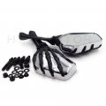 Httmt Mt333-b- Black Claw Skeleton Hand Mirror Compatible With Suzuk Gsxr Gsx-r 600 750 1000 Hayabusa Cruiser