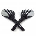 Httmt Mt333-b- Black Claw Skeleton Hand Mirror Compatible With Suzuk Gsxr Gsx-r 600 750 1000 Hayabusa Cruiser
