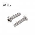 Uxcell M4x16mm Torx Security Machine Screw 20pcs Pan Head Screws Inside Column 304 Stainless Steel Fasteners Bolts