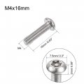 Uxcell M4x16mm Torx Security Machine Screw 20pcs Pan Head Screws Inside Column 304 Stainless Steel Fasteners Bolts
