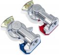 Semi Truck Trailer Airlines Air Hose Emergency Brake Glad Hand Set 4 Pieces Aluminum Gladhand Grips With Rubber Seals 1 2 In 