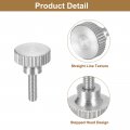 Uxcell M3x10mm Knurled Thumb Screws 5pcs 304 Stainless Steel Flat Head Bolts With Shoulder Grip Knobs Fasteners