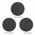 Uxcell 3 Hook And Loop Sanding Disc 180 240 320 Grit Assorted Silicon Carbide Sandpaper For Random Orbit Sander Wet Dry