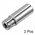 Uxcell 2 Pcs 1 4 Inch Drive 12mm 6-point Deep Socket Metric Cr-v