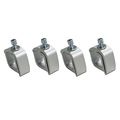 Aa-rack Set Of 4 Aluminum C-clamps For Non-drilling Truck Rack Camper Shell Installation 