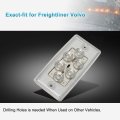 Partsam 5pcs Replacement For Freightliner Century Columbia Cab Lights 6 Led Amber Roof Clearance Marker Rectangle Top Running