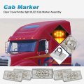 Partsam 5pcs Replacement For Freightliner Century Columbia Cab Lights 6 Led Amber Roof Clearance Marker Rectangle Top Running