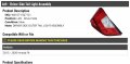 Marketplace Auto Parts Left Driver Side Outer Tail Light Assembly Compatible With 2015-2020 Honda Fit