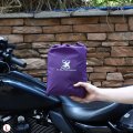 Motorcycle Half Cover Waterproof Rain Dust Protector For Full Dress Touring Cruiser Lightweight 210t Polyester Purple Size L
