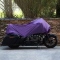 Motorcycle Half Cover Waterproof Rain Dust Protector For Full Dress Touring Cruiser Lightweight 210t Polyester Purple Size L