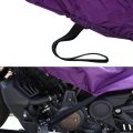 Motorcycle Half Cover Waterproof Rain Dust Protector For Full Dress Touring Cruiser Lightweight 210t Polyester Purple Size L