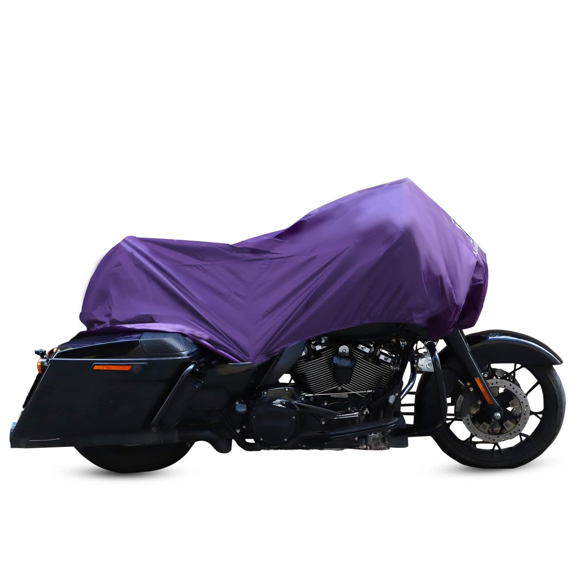 Motorcycle Half Cover Waterproof Rain Dust Protector For Full Dress Touring Cruiser Lightweight 210t Polyester Purple Size L