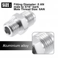 X Autohaux 1 Set Car Transmission Oil Cooler Adapter Fitting Front Rear Port 6an Flare To 4 Nps Aluminum Alloy Silver Tone