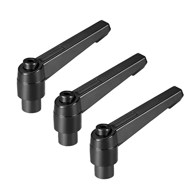 M8 Handle Adjustable Clamping Lever Thread Push Button Ratchet Female Threaded Stud 3 Pcs