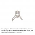 Uxcell 10pcs 4mm Spring Band Type Action Fuel Silicone Vacuum Hose Pipe Clamp Low Pressure Air Clip Nickel Plated