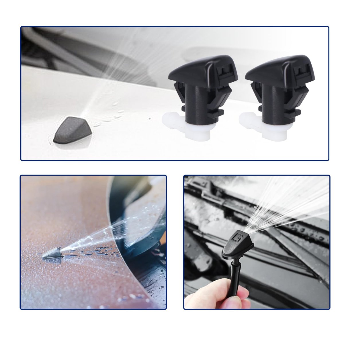 Front Windshield Washer Nozzle Kit For Dodge Durango 2011 2019 Replaces 68269108aa 5182367aa 2 Piece Wiper Fluid Spray Jet Set