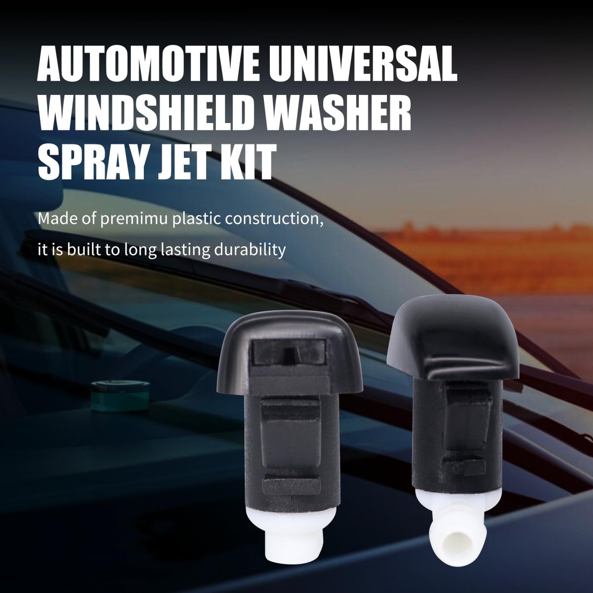 Front Windshield Washer Nozzle Kit For Dodge Durango 2011 2019 Replaces 68269108aa 5182367aa 2 Piece Wiper Fluid Spray Jet Set