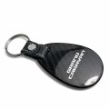 Ipick Image Compatible With Dodge Grand Caravan Real Black Carbon Fiber Leather Strap Large Tear Drop Key Chain