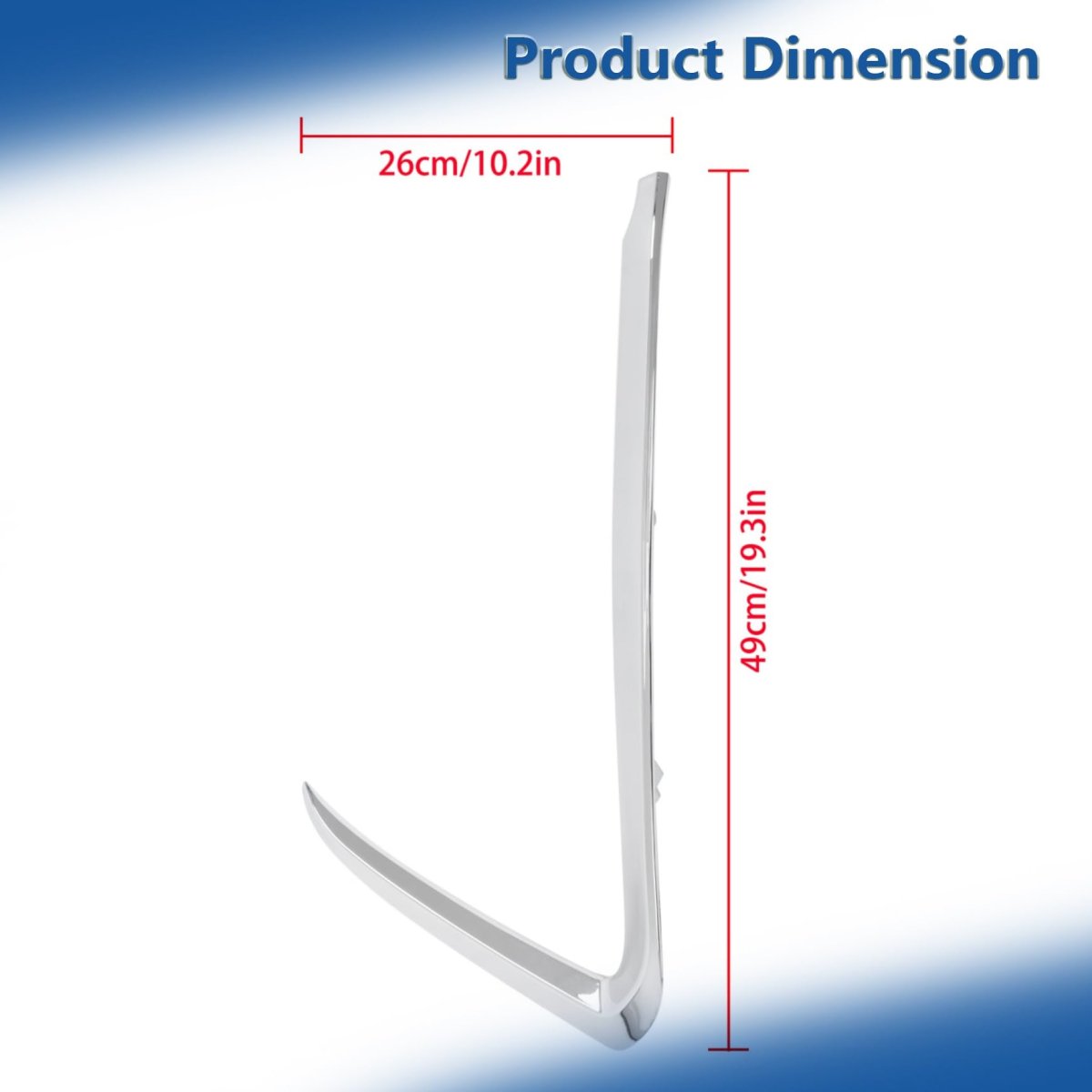 Right Front Bumper Trim Molding Strip Replacement For Cx-9 2016 2022 Chrome Plastic Tk5050120a Ma1047103
