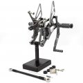 Fxcnc Cnc R6 Billet Motorcycle Rearset Foot Pegs Rear Setrests Fully Adjustable Foot Boards Compatible With Yzf Yzf600r 1999