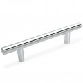 Cosmas 25 Pack 305-4ch Polished Chrome Cabinet Hardware Euro Style Bar Handle Pull 4 Hole Centers 6-3 8 Overall Length 