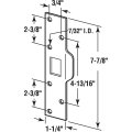 Maximum Security Deadbolt Tab Strike U 94265 7 875 In Height X 1 25 Width Satin Nickel Traditional Style With Fasteners Single