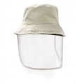 Letusto Protective Facial Mask Safety Face Shield Particulate Respirator Anti Spitting Splash Bucket Hat Beige 
