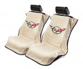 Seat Armour 2 Piece Front Car Covers For Corvette C5 Tan Terry Cloth 