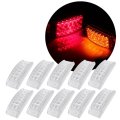 10pcs 6 Inch 20 Led Rectangle Truck Trailer Side Marker Lights 801-ca
