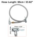 60cm Tire Inflator Extension Hose With Portable Connector Chuck Locking Air Release Pump Tube Valve Connection Pipe For Car