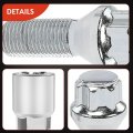 A-premium 4-pc M14-1 5 Wheel Studs W Socket Key Compatible With Volvo Xc60 2010-2020 Xc90 2016-2020 S60 2011-2020 Xc40